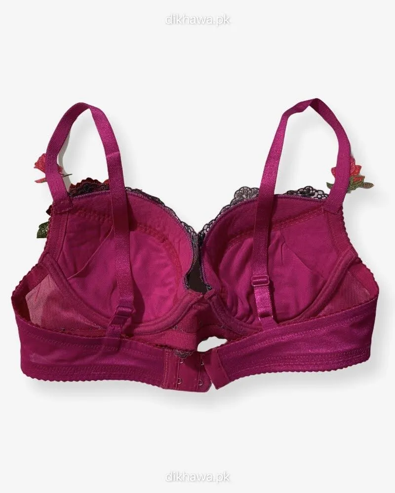 Imported Stocklot Branded  Net Pushup Bra - Underwired Bra  Non Padded Bra - Pack of 2