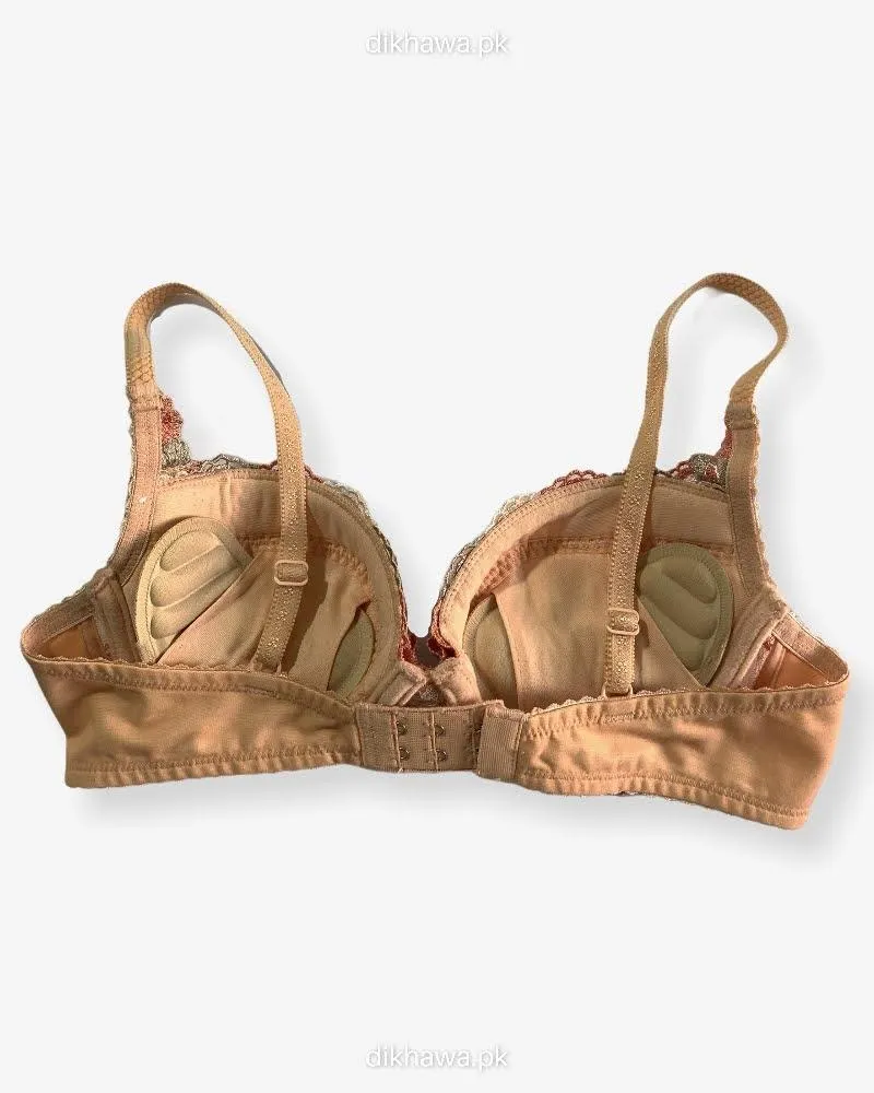 Imported Stocklot Branded  Net Pushup Bra - Underwired Bra  Non Padded Bra - Pack of 2