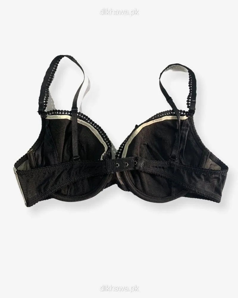 Imported Stocklot Branded  Net Pushup Bra - Underwired Bra  Non Padded Bra - Pack of 2