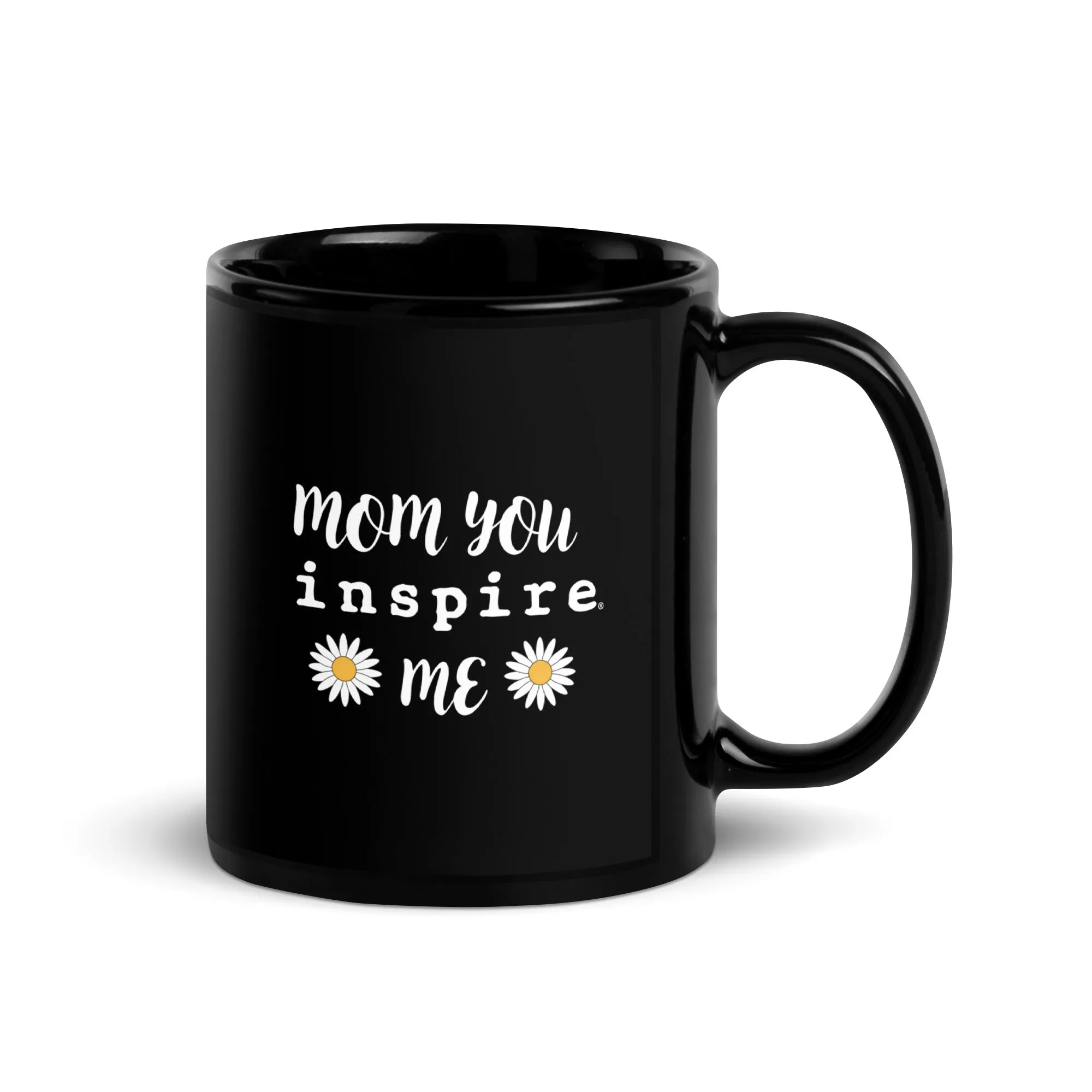 inspire Mom Black Glossy Mug