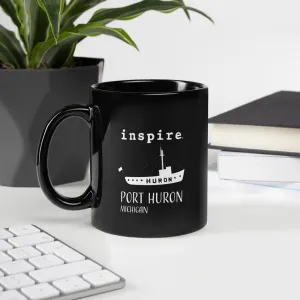 inspire Port Huron Black Glossy Mug