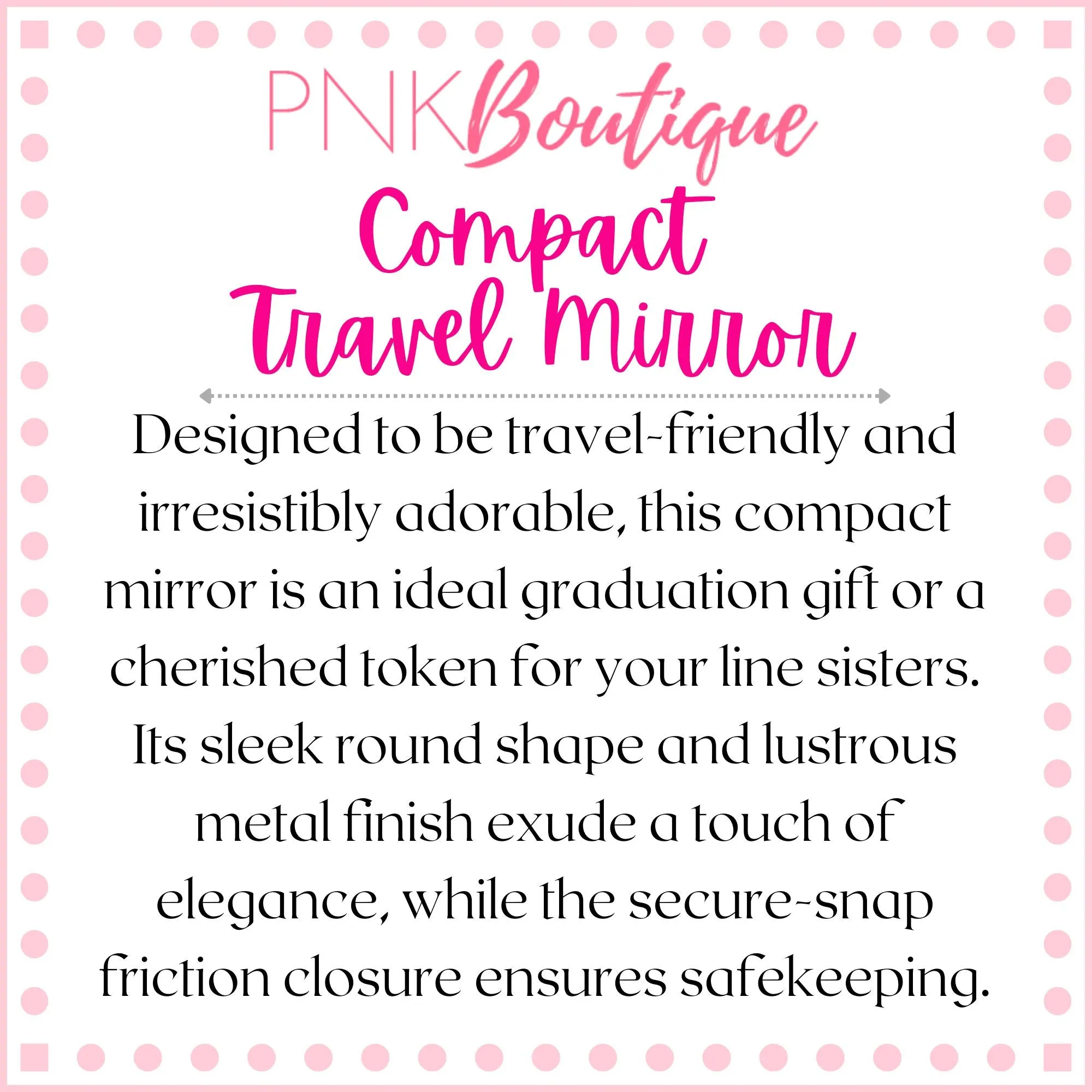 Ivy and Pearls Compact Travel Mirror