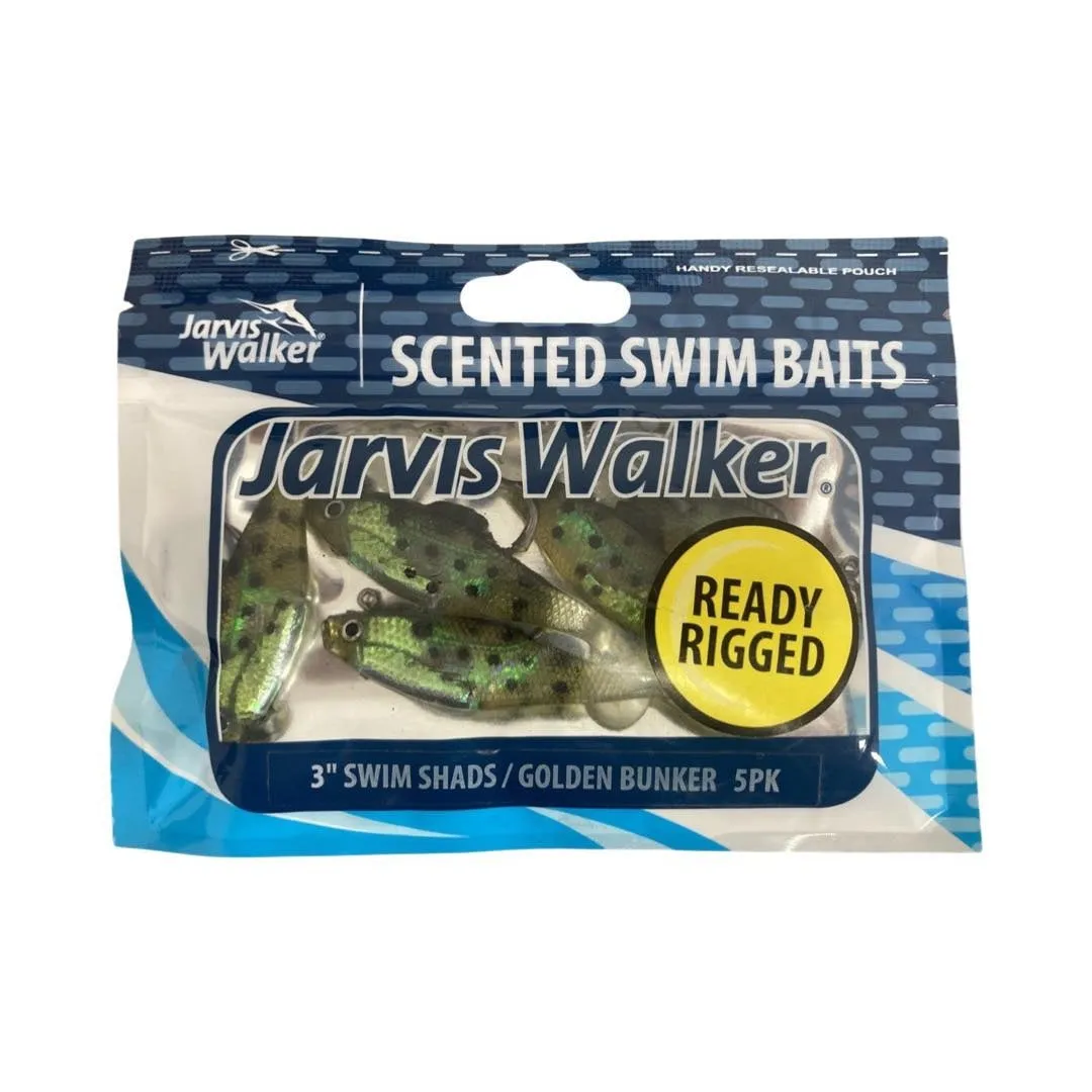 Jarvis Walker Scented Pre Rigged Swimshad Soft Plastic Lure 3 inch