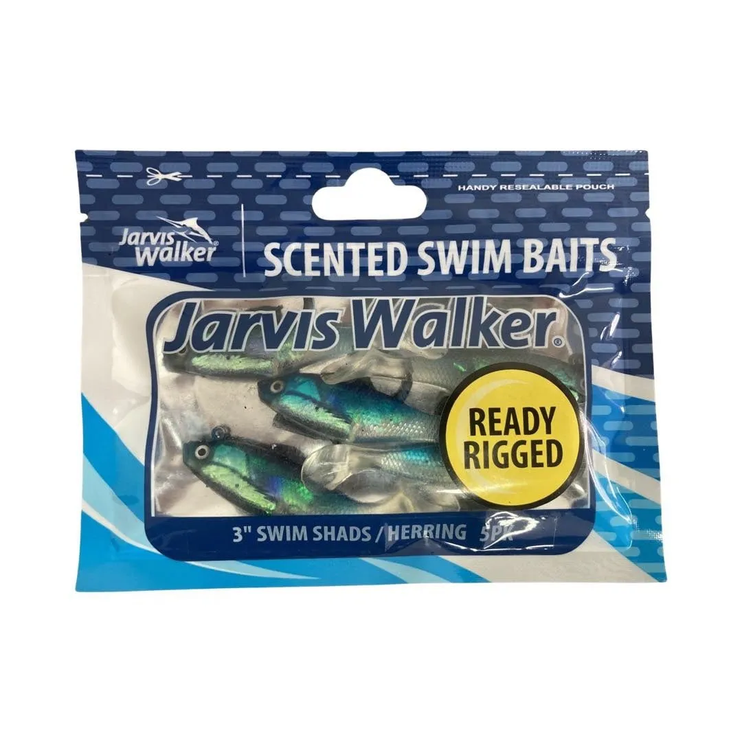 Jarvis Walker Scented Pre Rigged Swimshad Soft Plastic Lure 3 inch