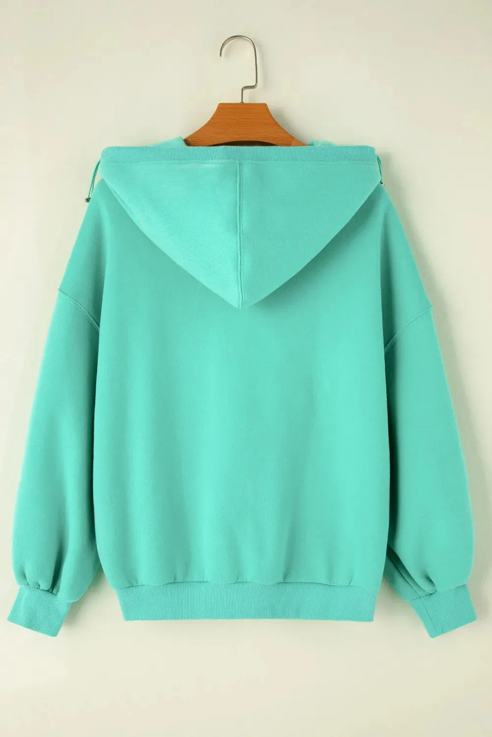 Jeannie Pocketed Half Zip Long Sleeve Hoodie