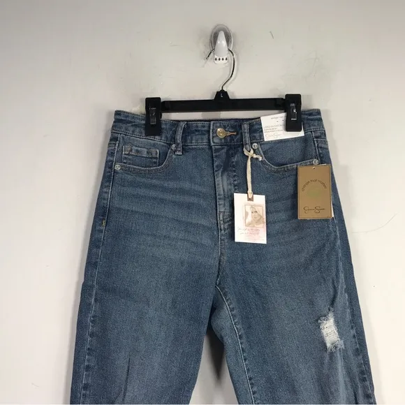 Jessica Simpson On the Run Hi-Rise Slim Straight Jean, Women's Size 25 - Blue