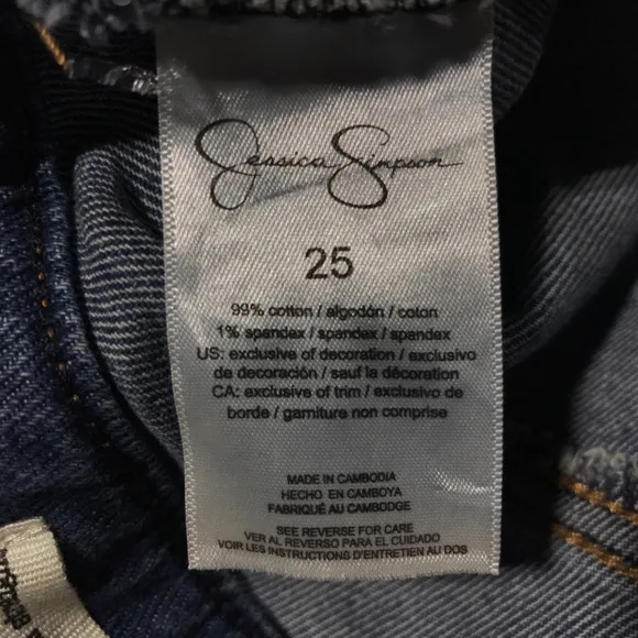 Jessica Simpson On the Run Hi-Rise Slim Straight Jean, Women's Size 25 - Blue