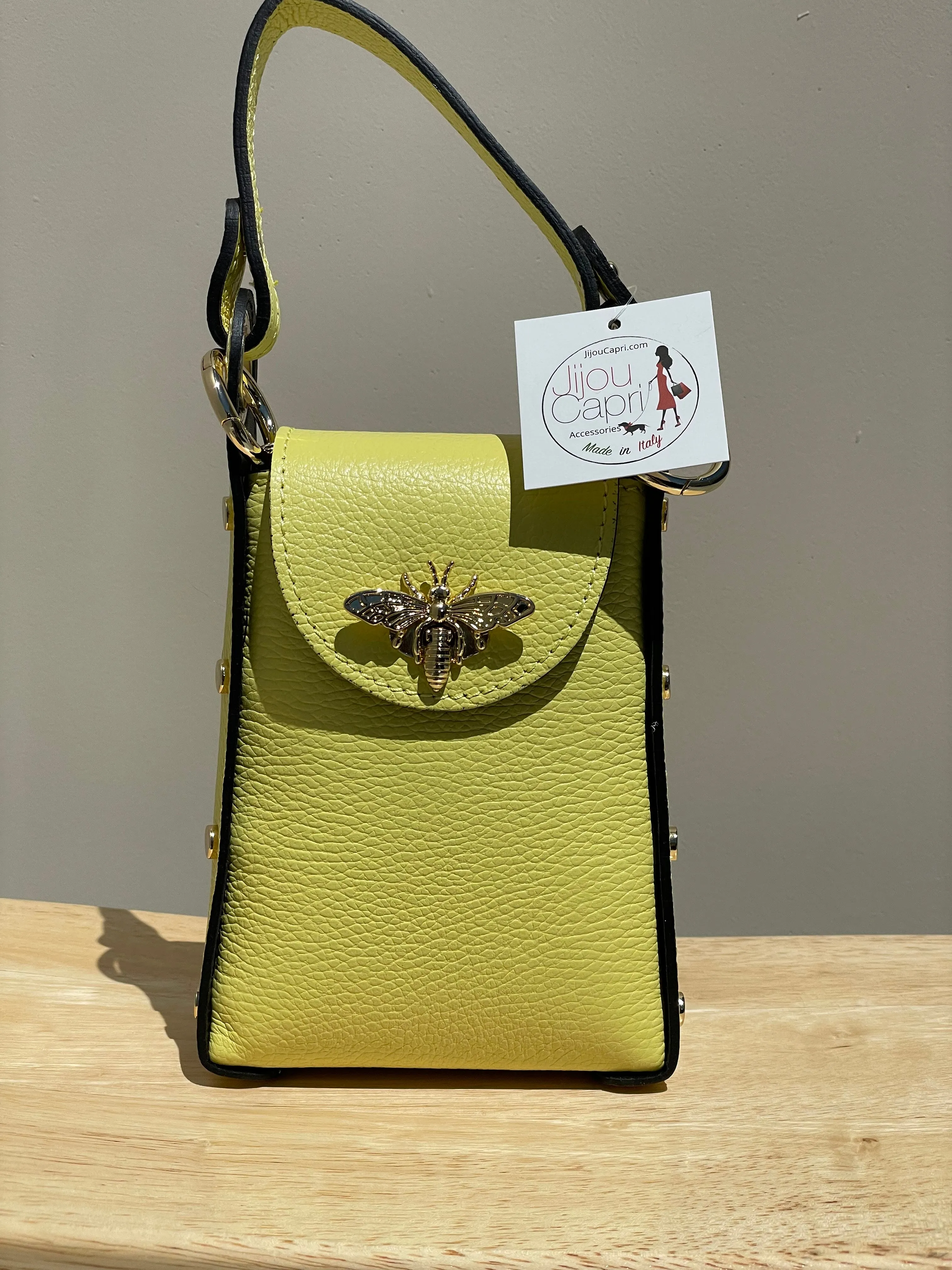 Jijou Capri Bumblebee Leather Cellphone Case Bag