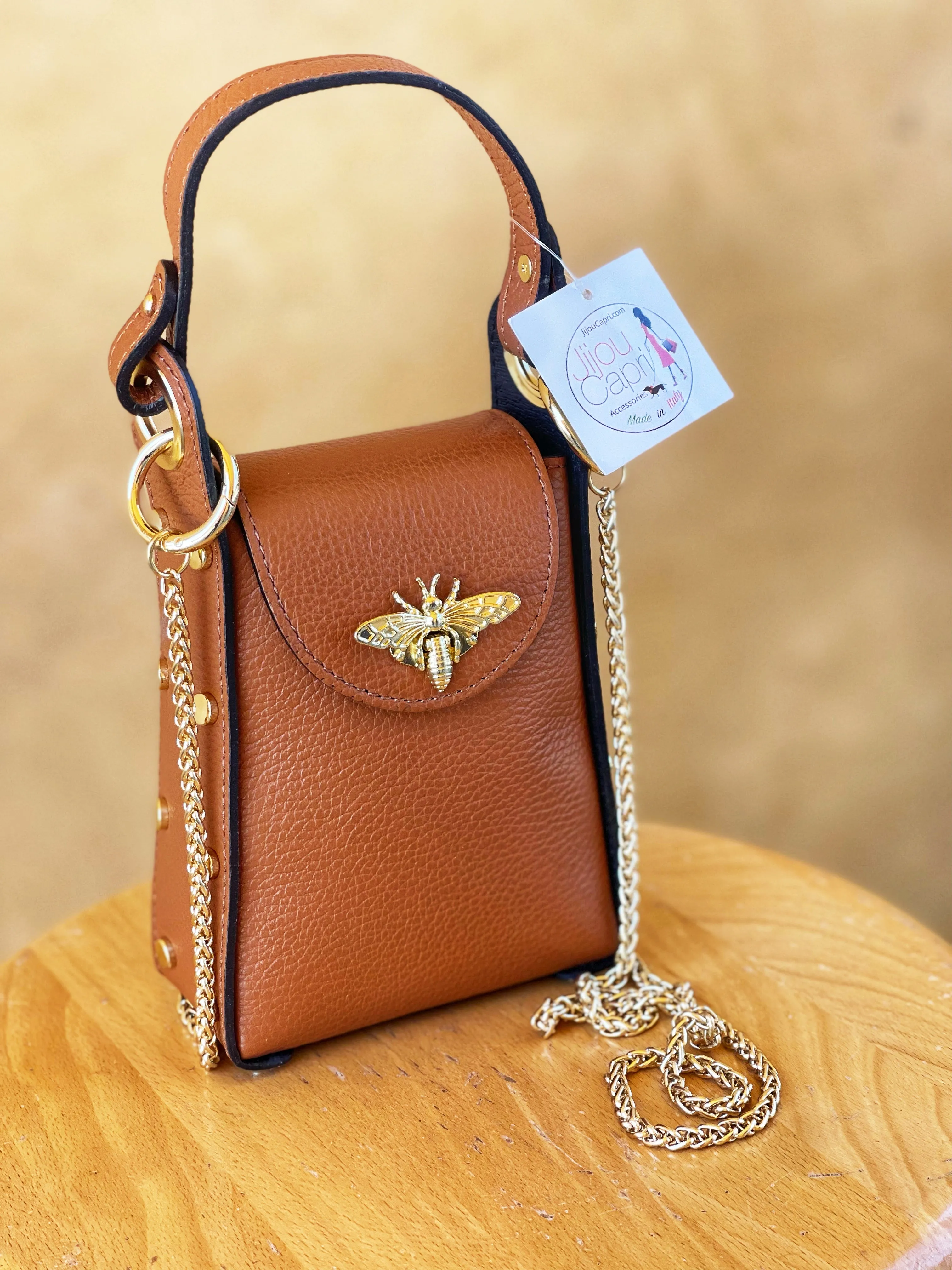 Jijou Capri Bumblebee Leather Cellphone Case Bag