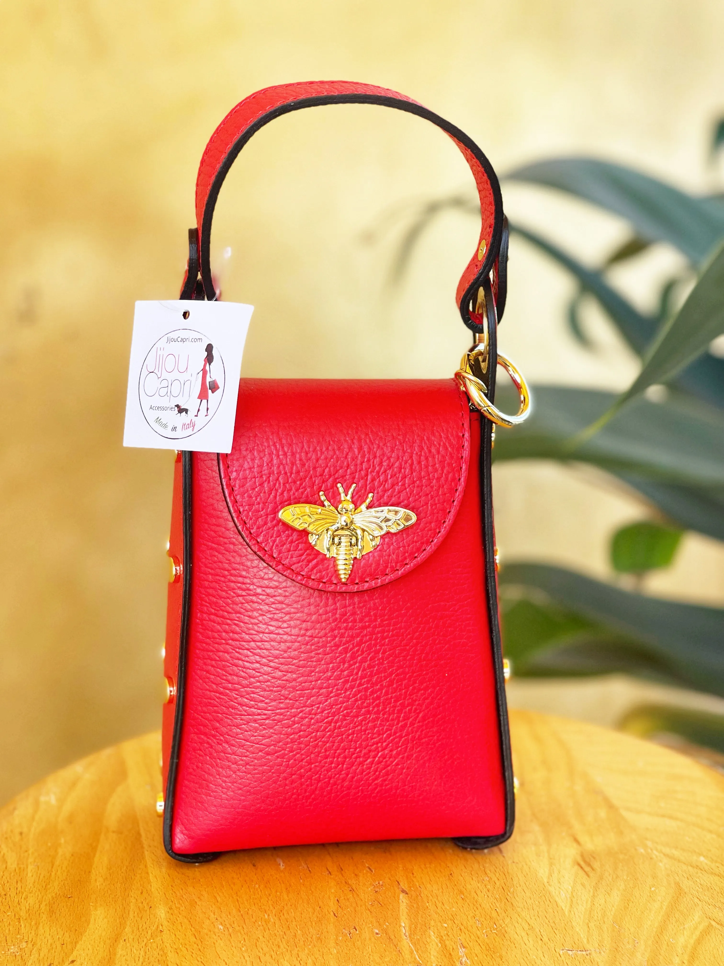 Jijou Capri Bumblebee Leather Cellphone Case Bag