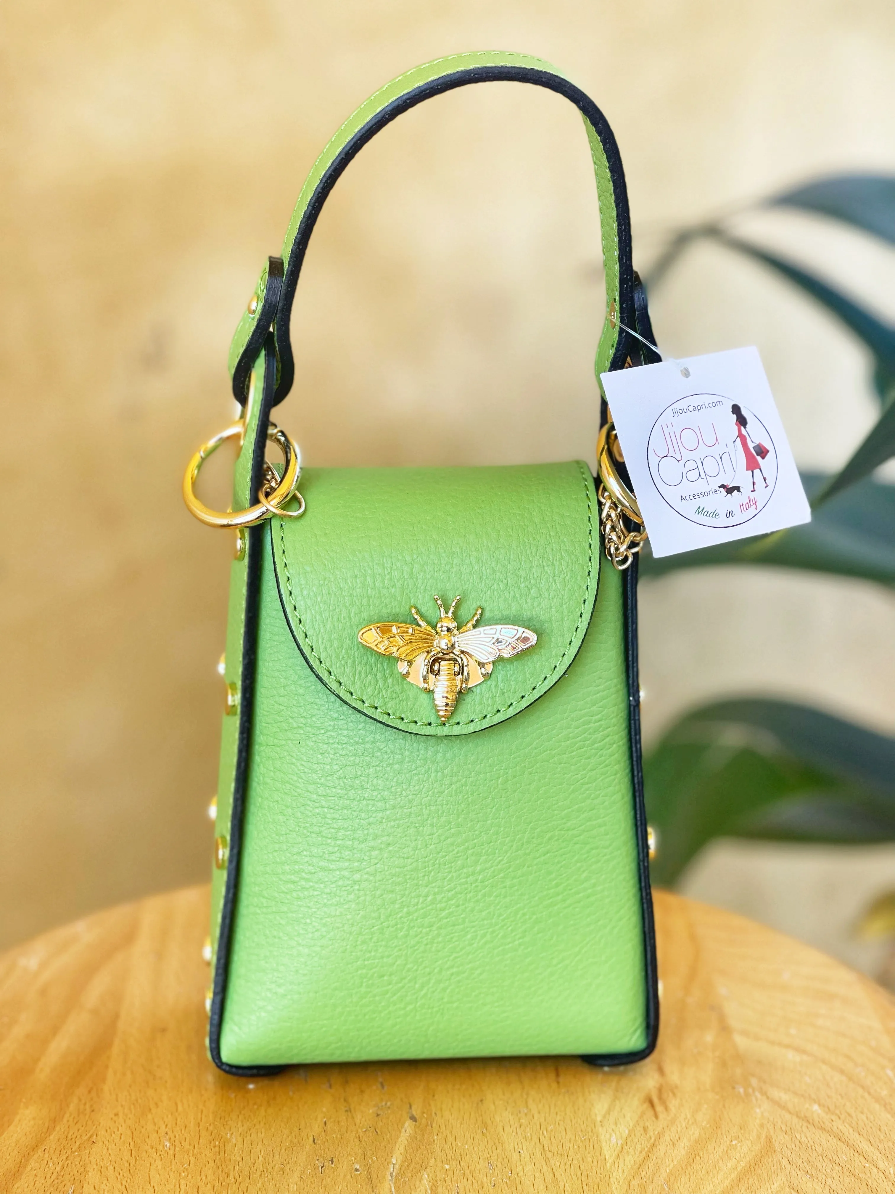 Jijou Capri Bumblebee Leather Cellphone Case Bag