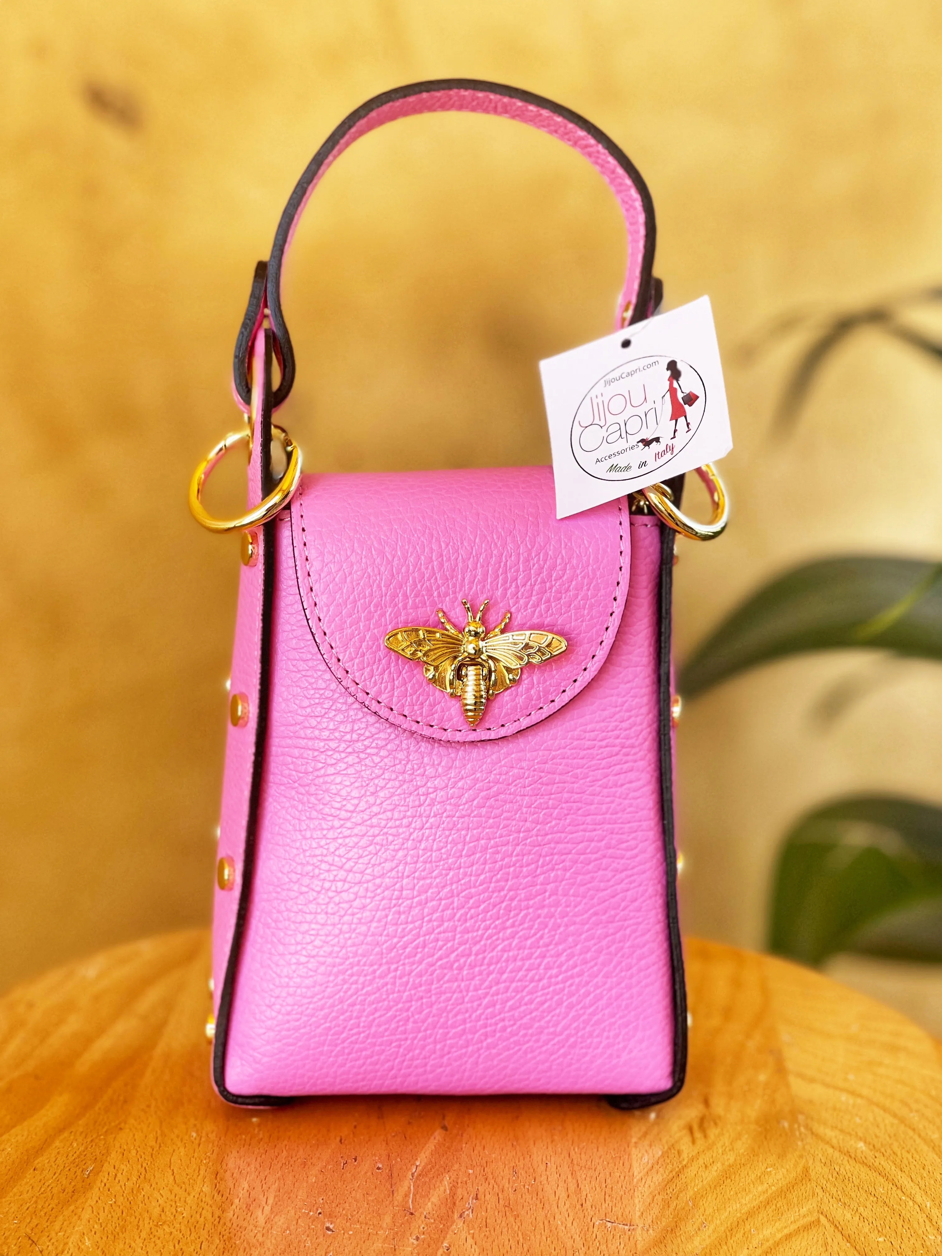 Jijou Capri Bumblebee Leather Cellphone Case Bag