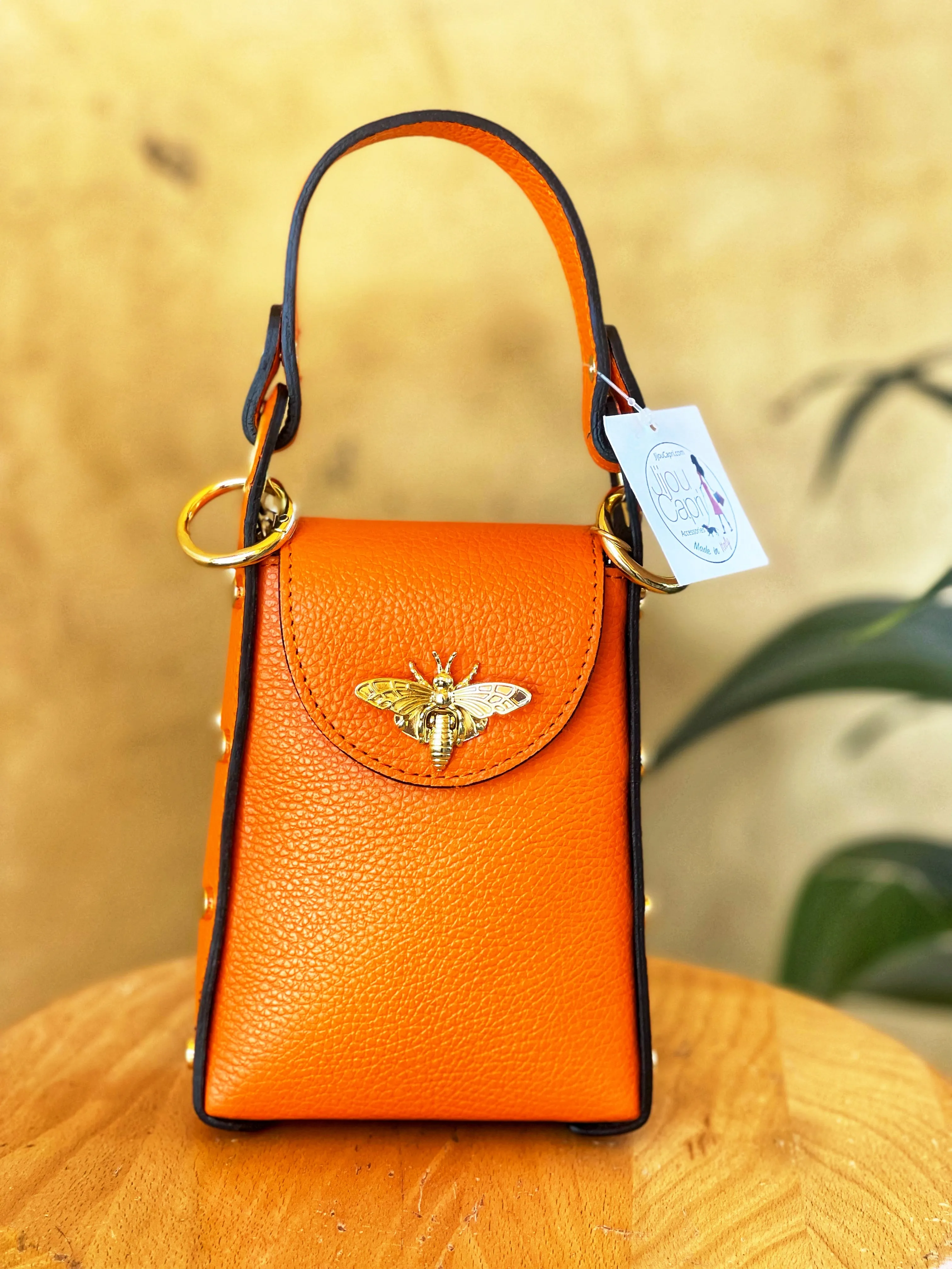Jijou Capri Bumblebee Leather Cellphone Case Bag