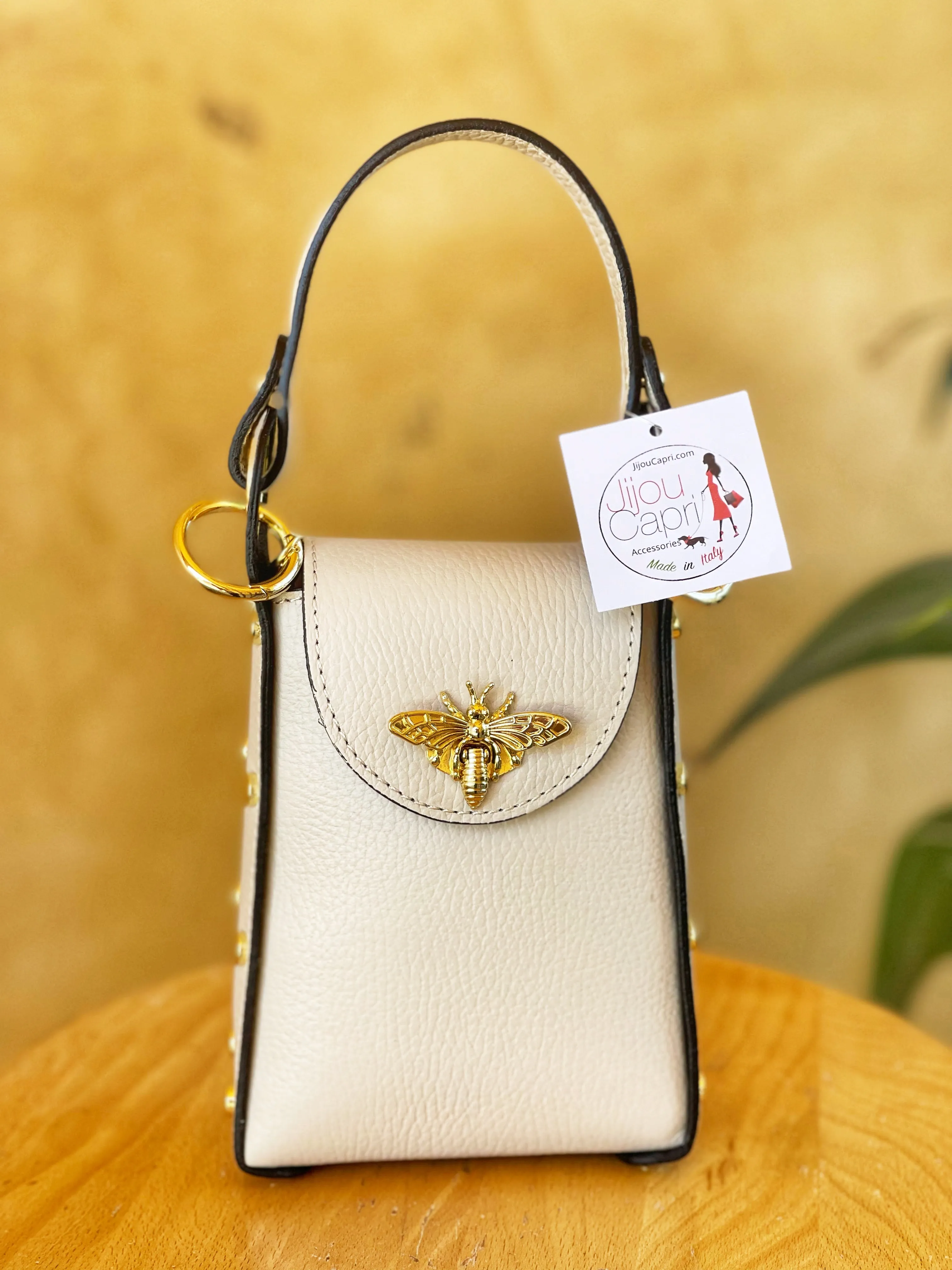 Jijou Capri Bumblebee Leather Cellphone Case Bag