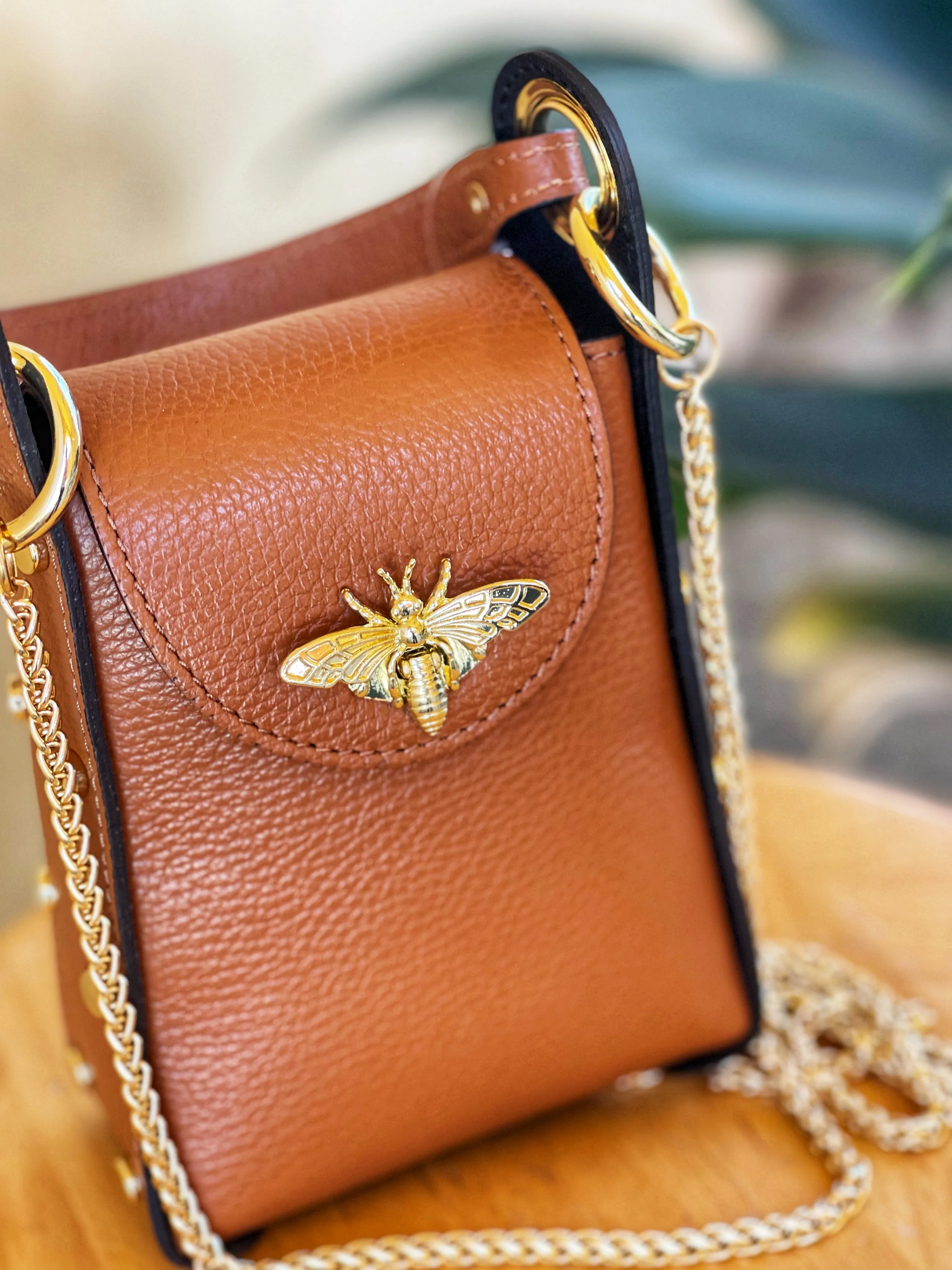 Jijou Capri Bumblebee Leather Cellphone Case Bag