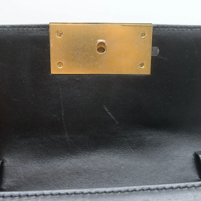 Jimmy Choo Diamond Top Handle Bag Black Box Calf Leather Small Crossbody NEW