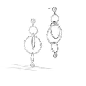 John Hardy Hammered Silver Dot Orbital Drop Earrings
