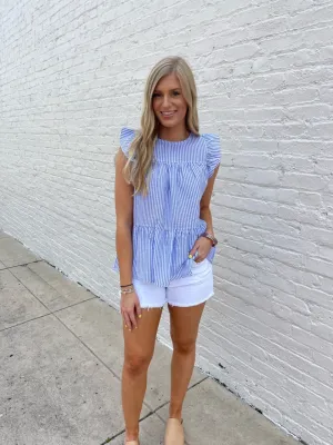 JULIA JAMES SUMMER TOP BLUE