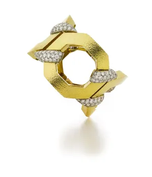 Juno Bracelet, Hammered Gold