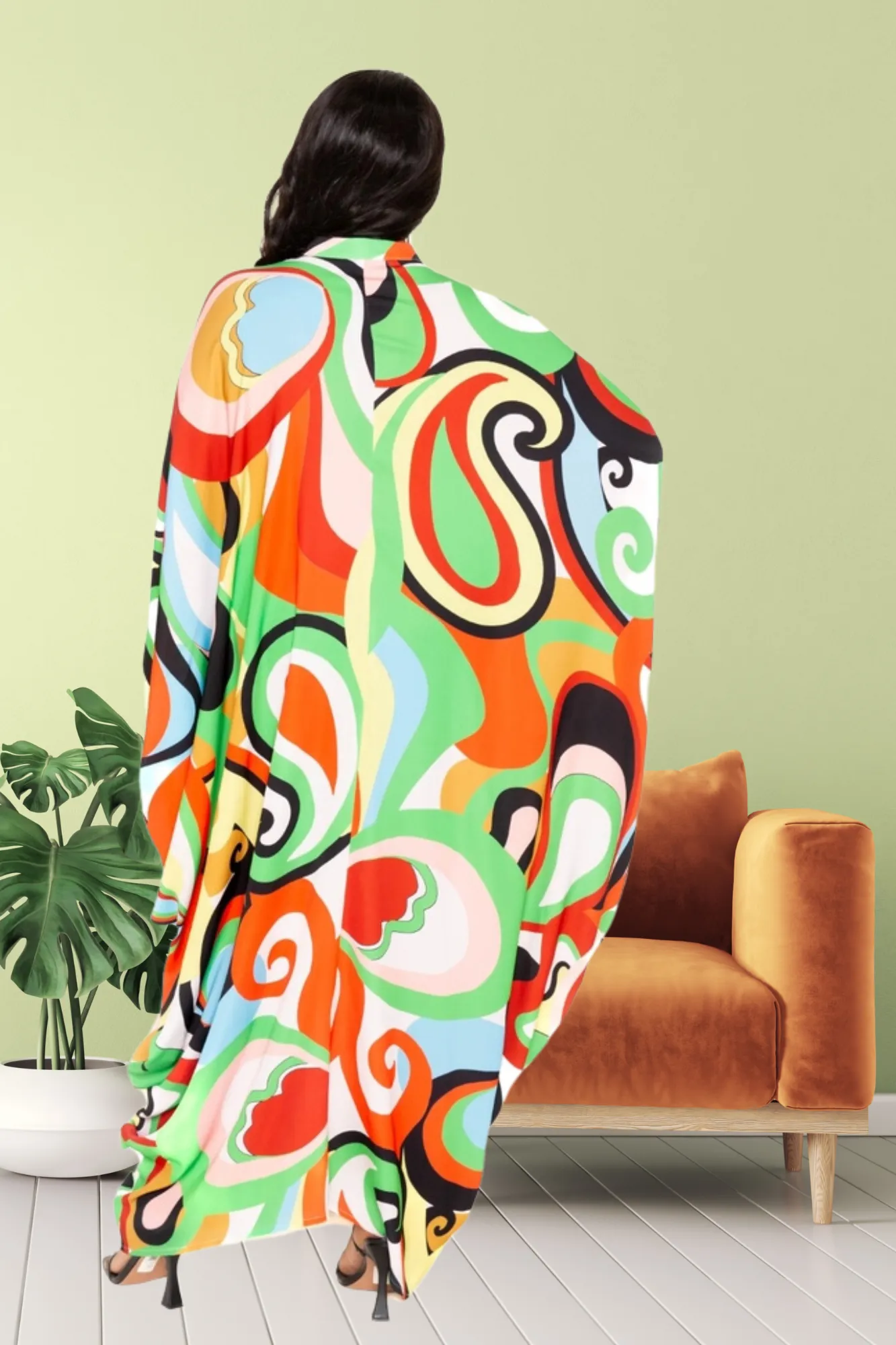 Kaleidoscopic Kaftan Dress