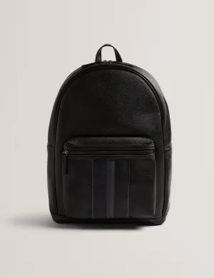 Keviin Stripe Pu Backpack Black