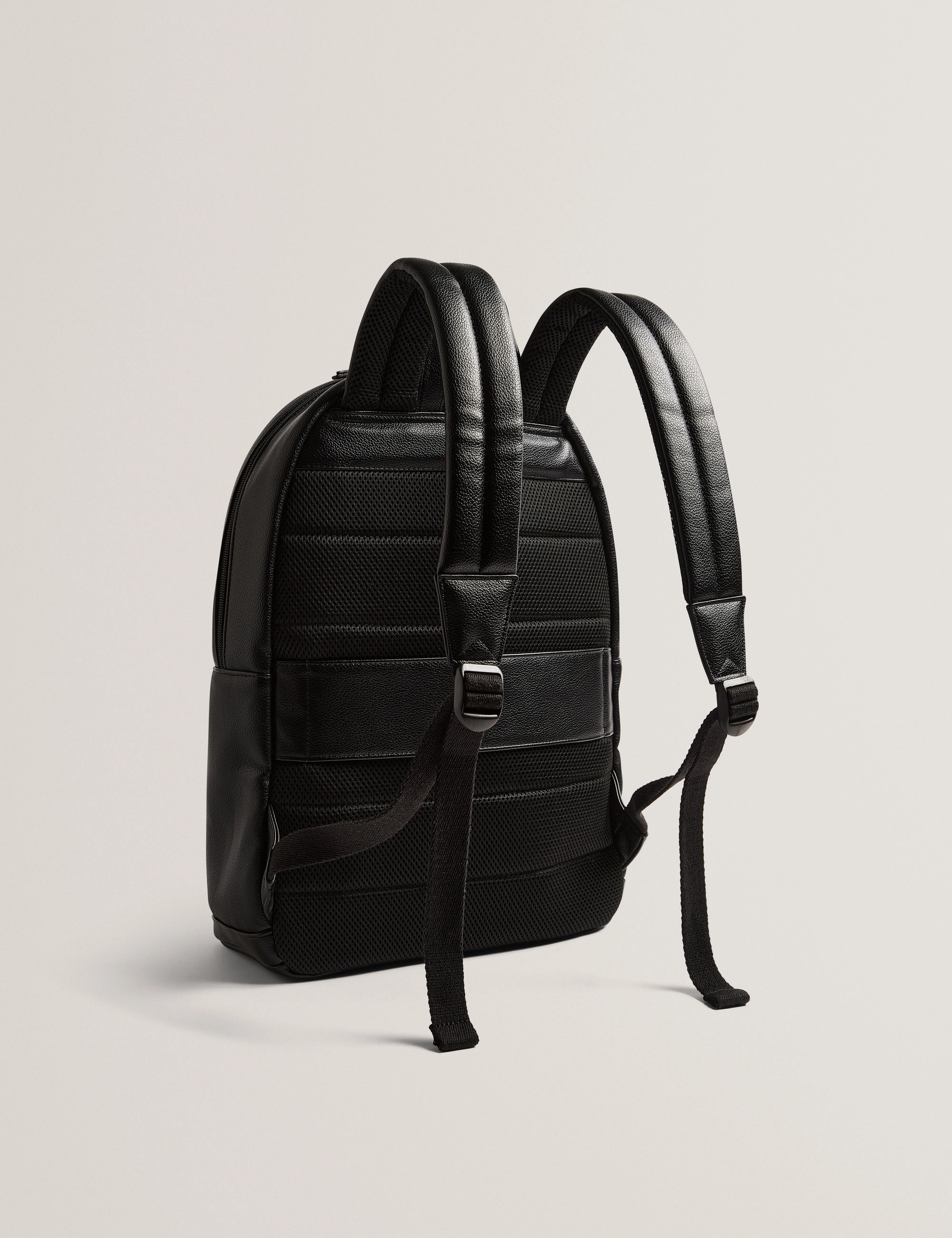 Keviin Stripe Pu Backpack Black