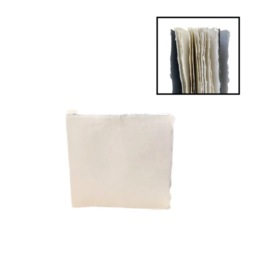 Khadi 100% cotton handmade Artists’ paper - PAPER BACK sketch book - 150gsm - 15 x 15 cm