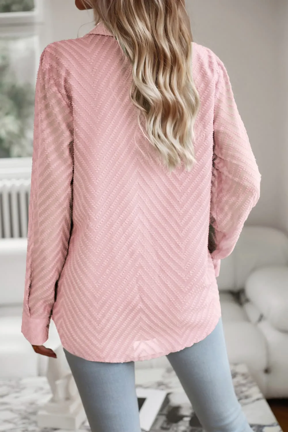 KHD Collared Neck Long Sleeve Pocketed Shirt (5 Colors)