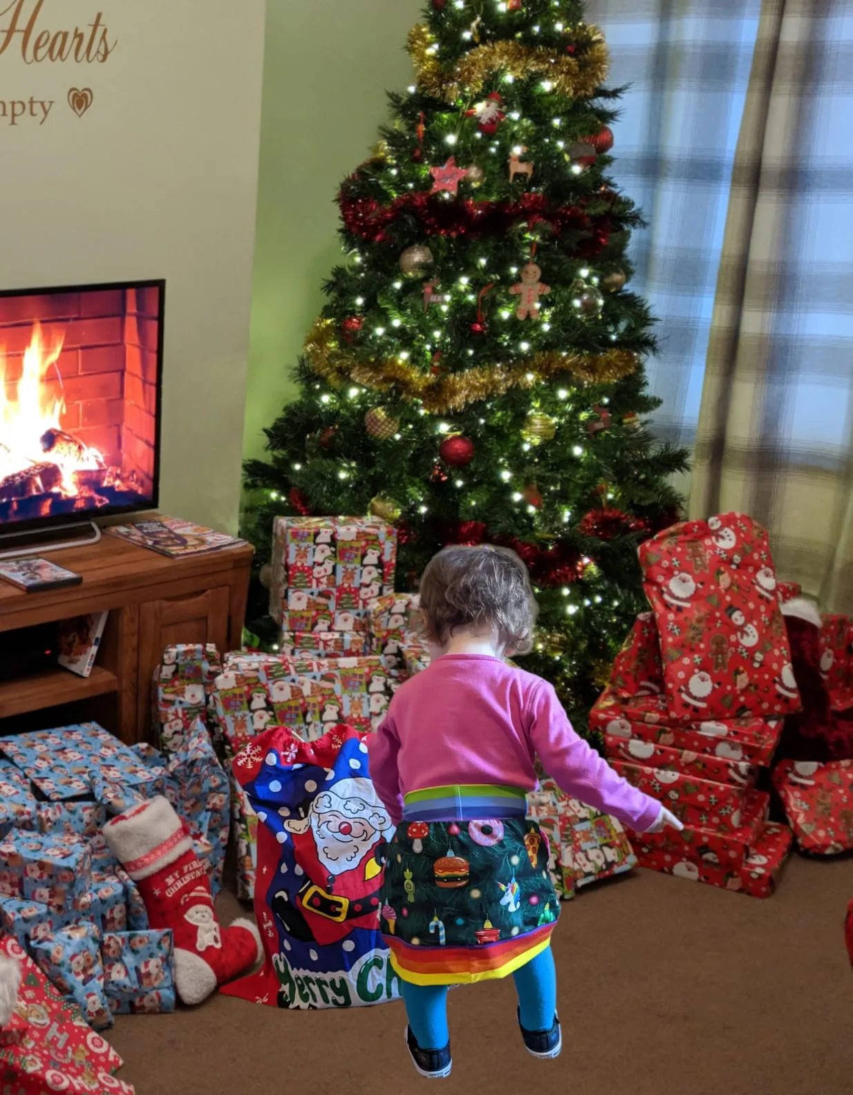 Kids Christmas Pocket Skirt