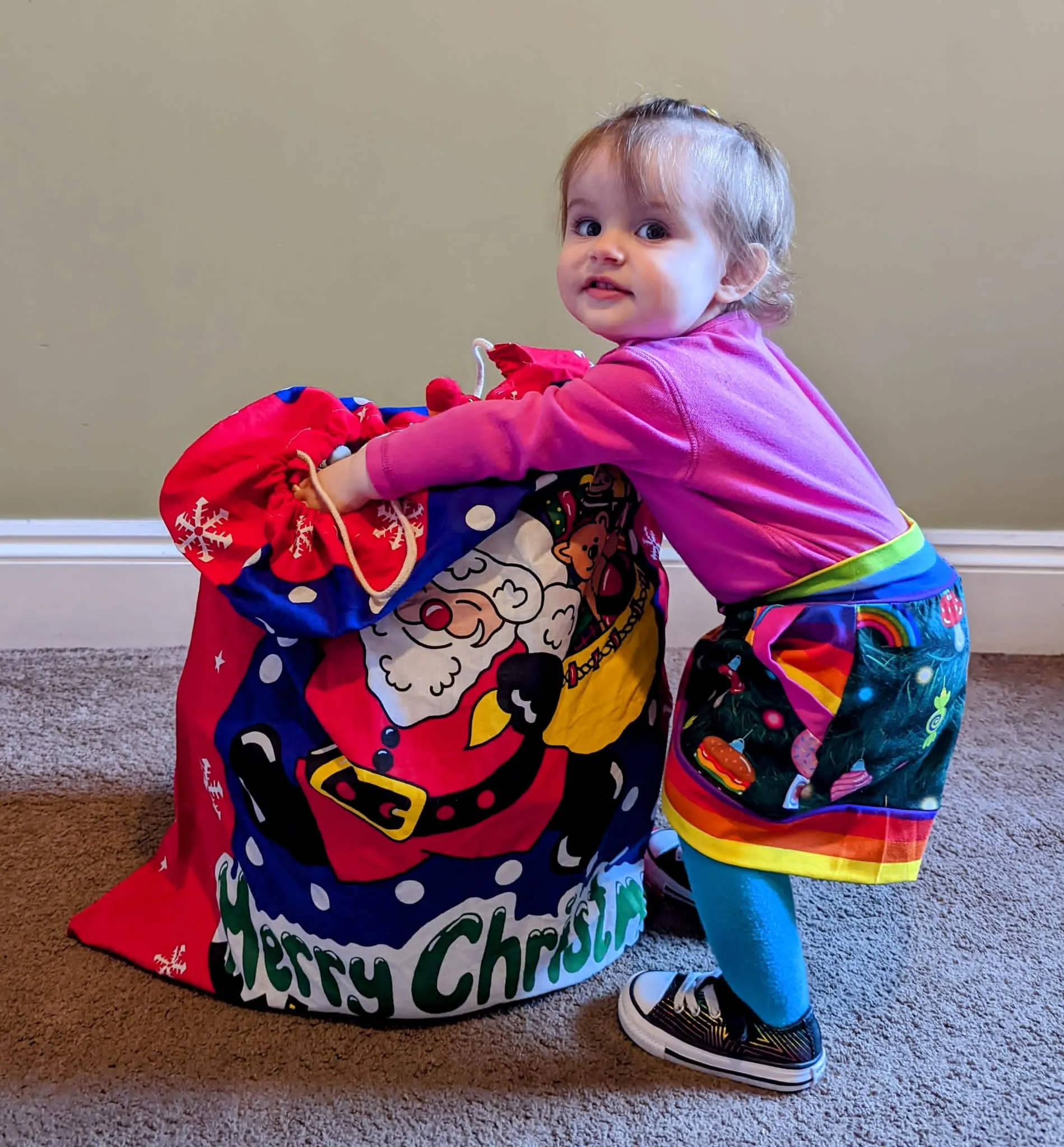 Kids Christmas Pocket Skirt