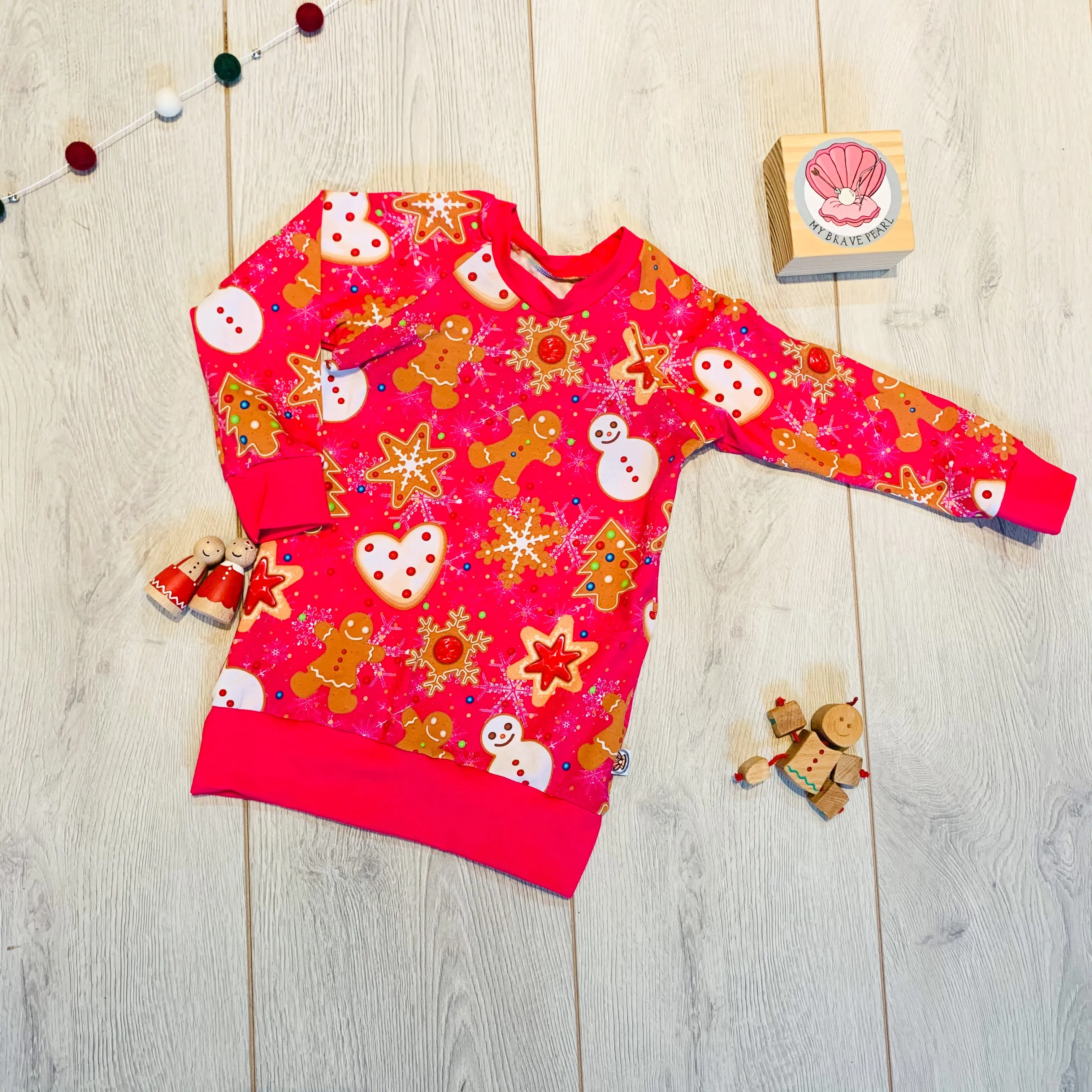 Kids Christmas Raglan Jumperdress