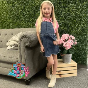 Kids Denim Overall Dress - Youth