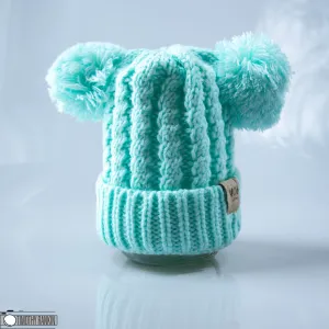 KIDS  DOUBLE POM Toque - Mint