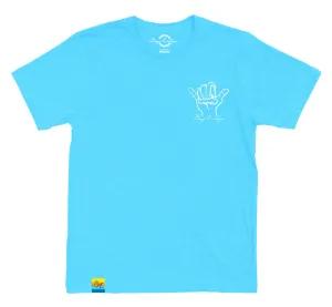 Kid's Ocean Blue Organic Shaka Wave Tee