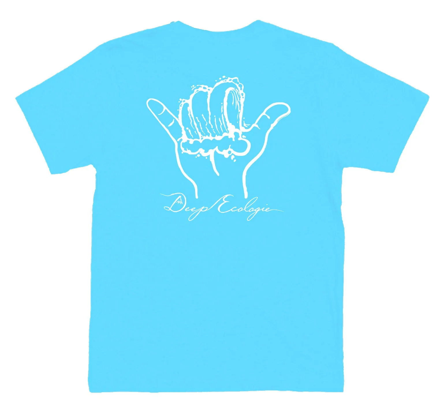 Kid's Ocean Blue Organic Shaka Wave Tee