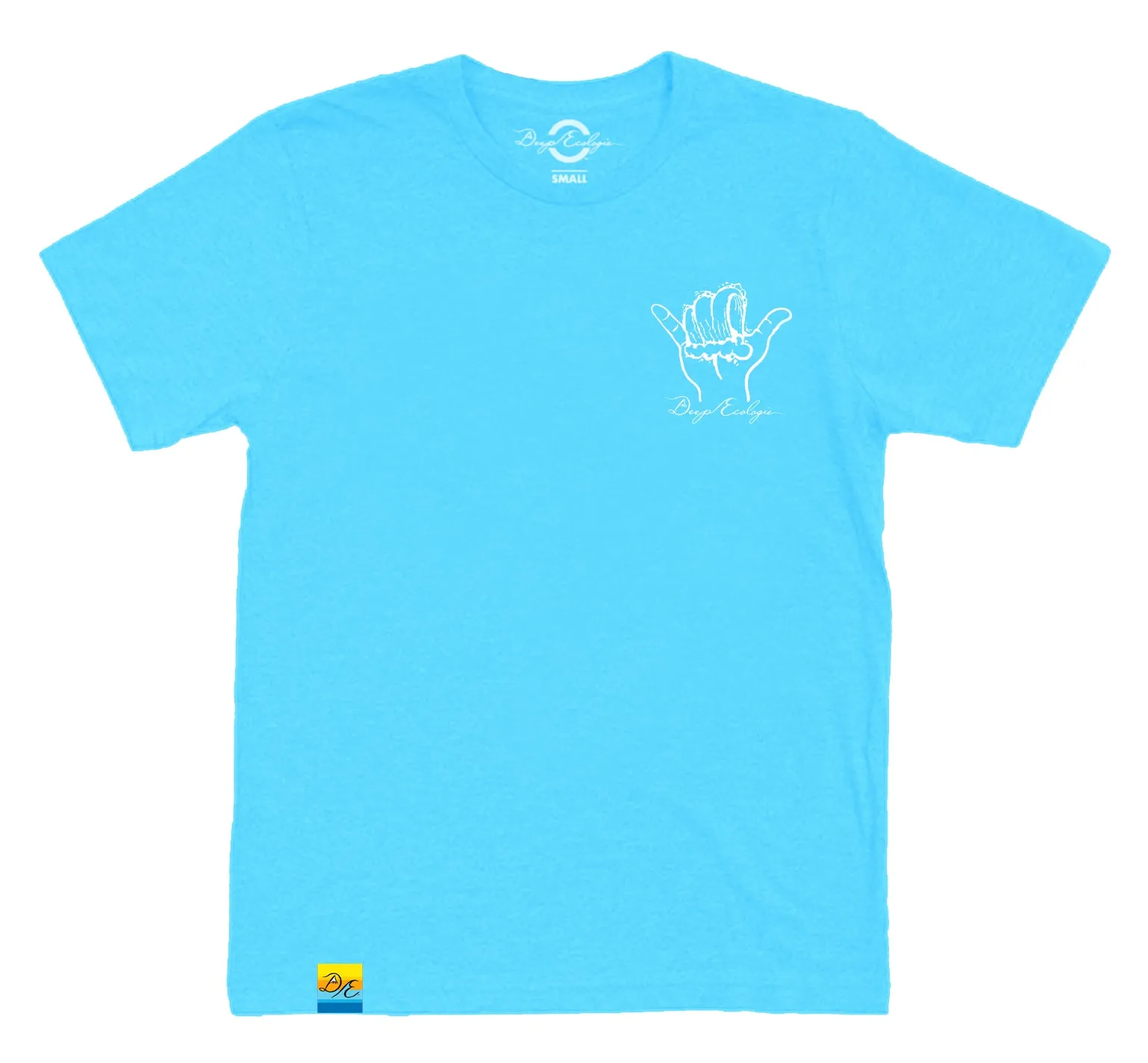 Kid's Ocean Blue Organic Shaka Wave Tee
