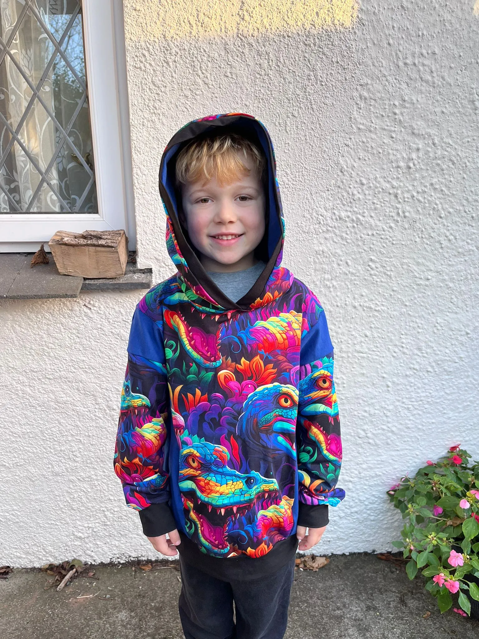 Kids Panelled Pocket Hoodies