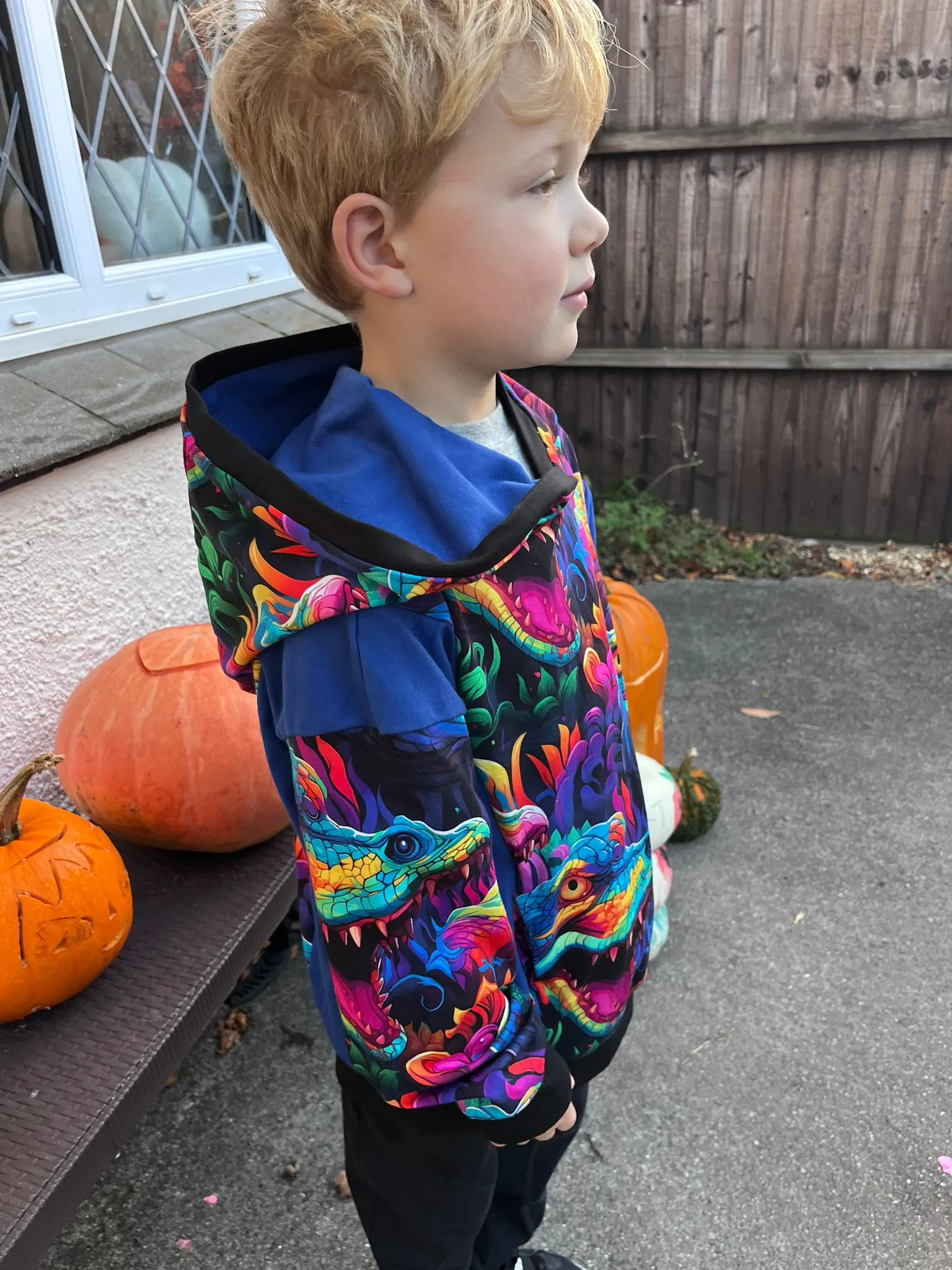 Kids Panelled Pocket Hoodies