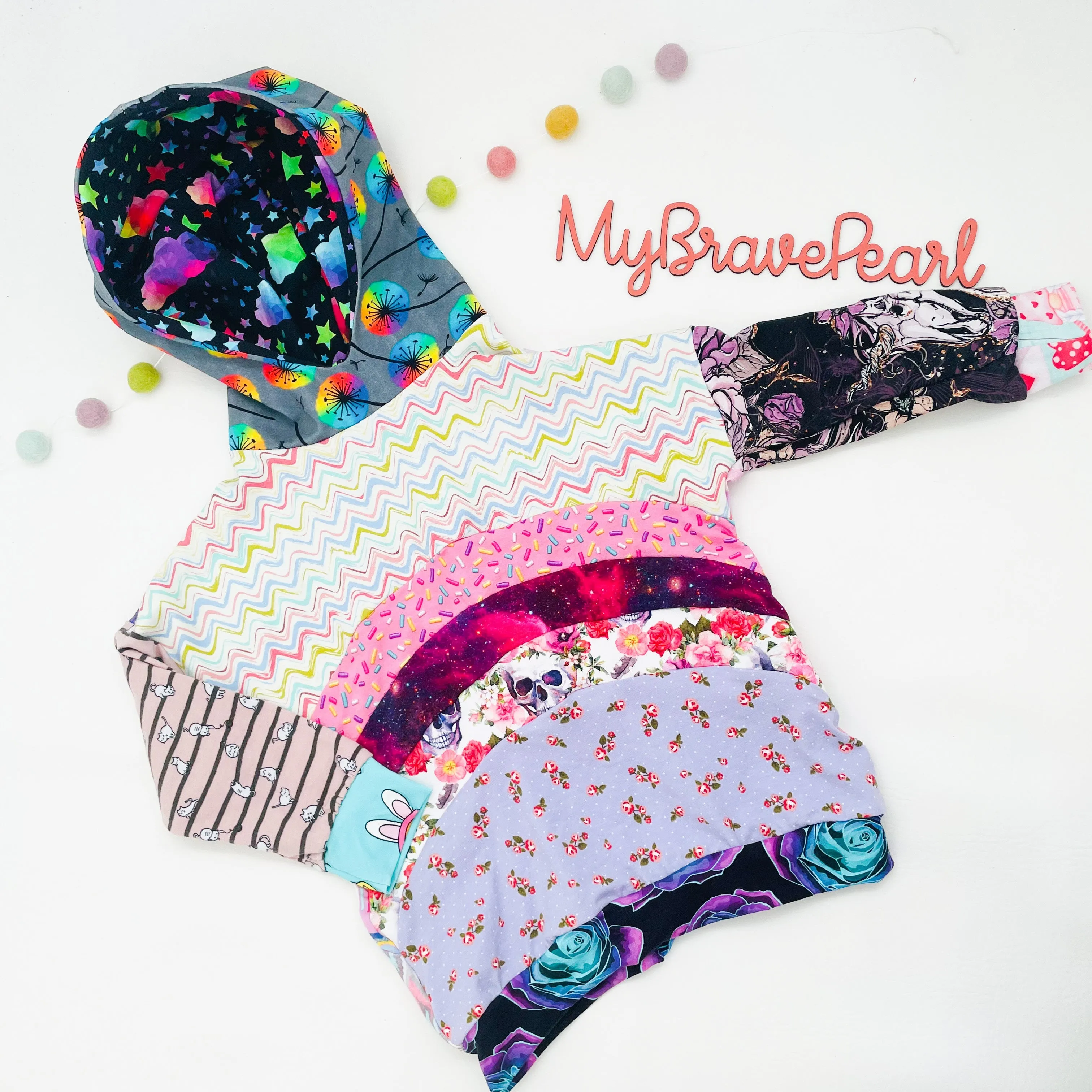 Kids Rainbow Dolman Hoodies