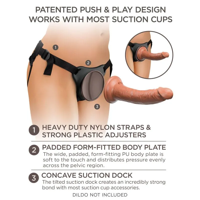 King Cock Elite Comfy Body Dock Strap-On Black Harness