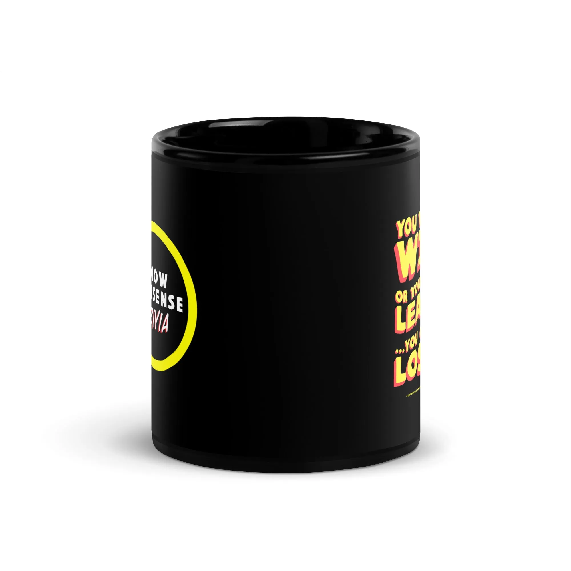 Know Nonsense Trivia Black Glossy Mug