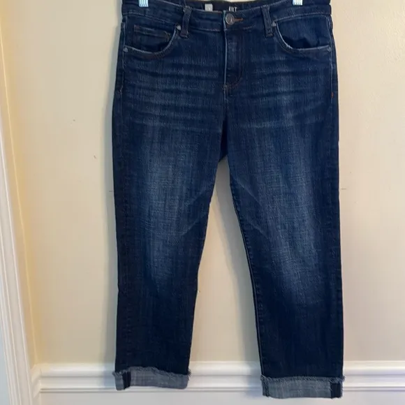 KUT Amy Crop Straight Leg Jeans