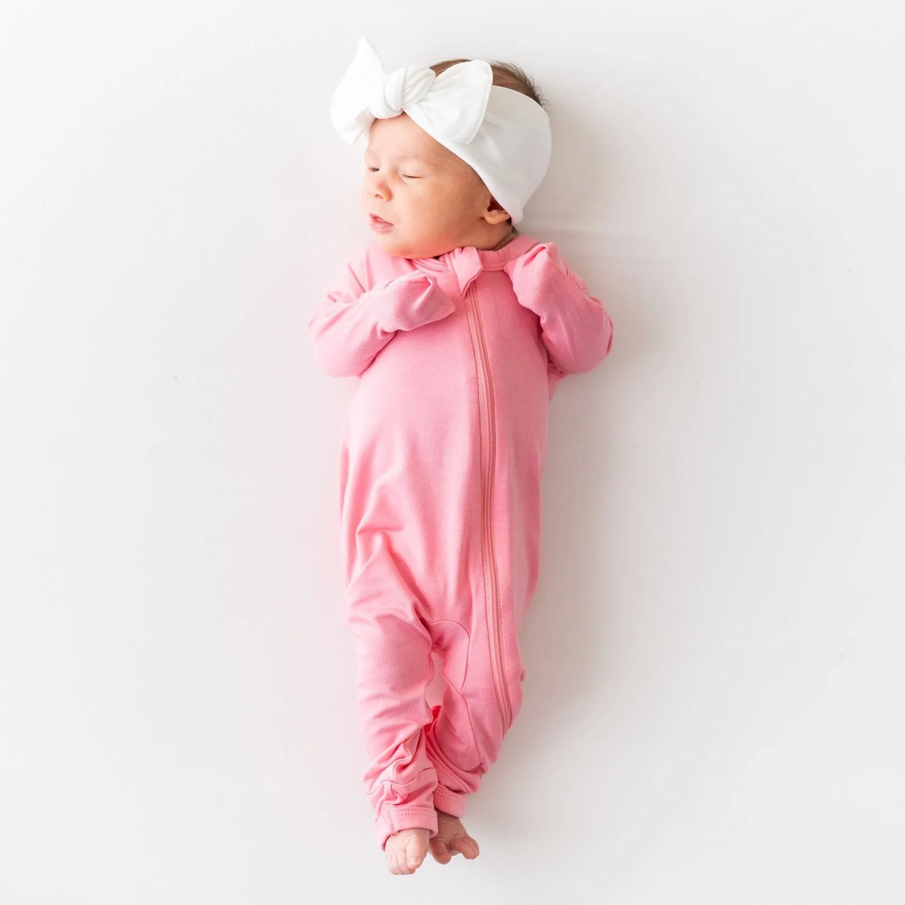 Kyte Baby Bamboo Zippered Romper, NB - Rose