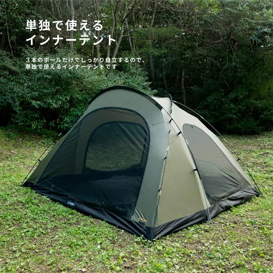 KZM LBドーム ドームテント ドーム型テント メッシュ フルクローズ 設置簡単 防水 撥水 3～4人用 カズミ アウトドア KZM OUTDOOR LADYBUG DOME TENT
