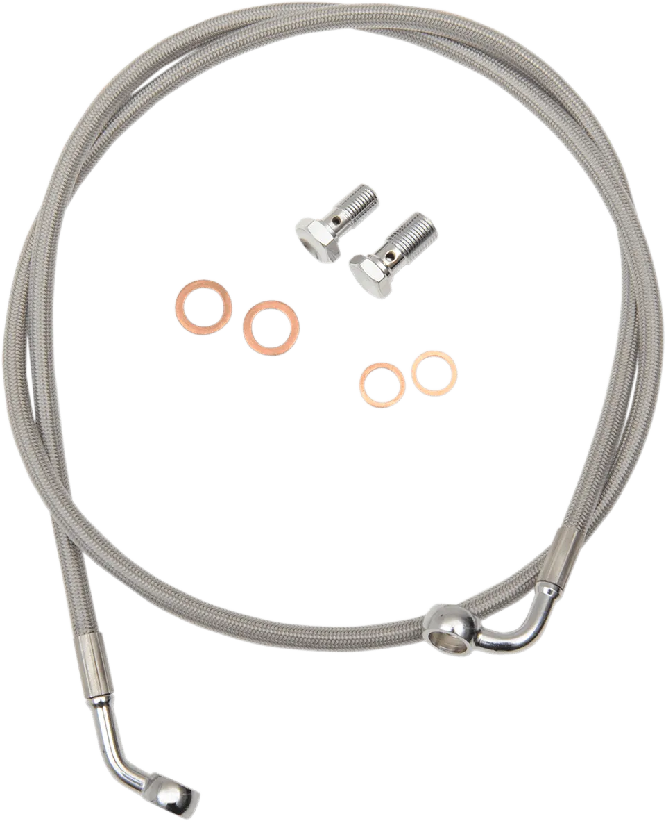 LA Choppers LA-8210B13 Stainless Steel Brake Line Kit - 12in.-14in. Ape Hangers