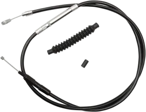 LA Choppers LA-8210C16B Black Vinyl-Coated Stainless Steel Clutch Line Kit - 15in.-17in. Ape Hangers