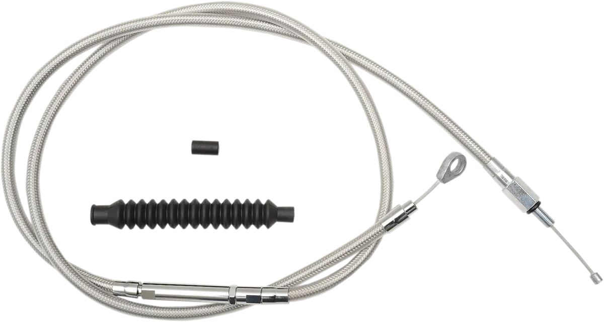 LA Choppers LA-8210C19 Stainless Steel Clutch Line Kit - 18in.-20in. Ape Hangers