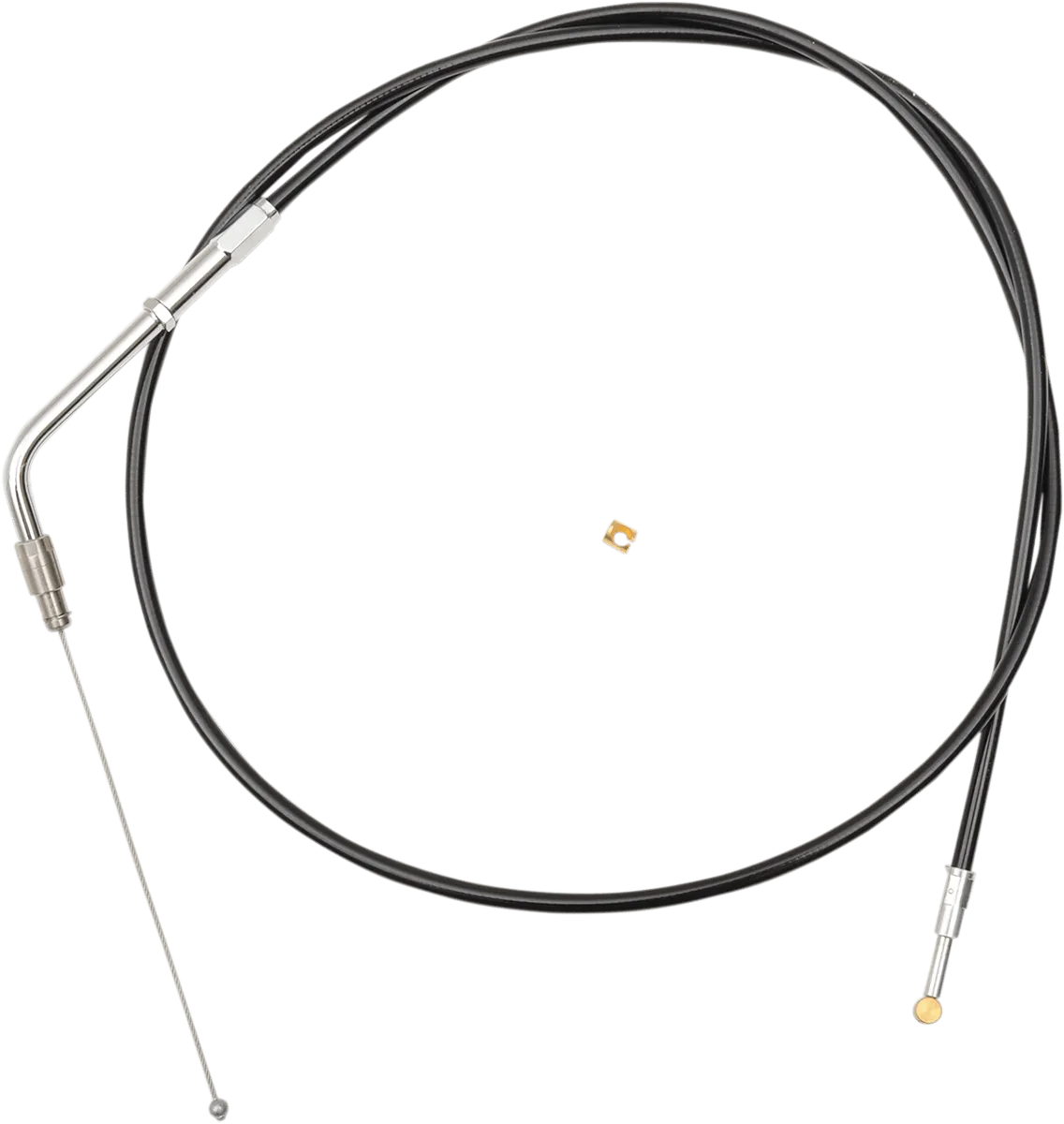 LA Choppers LA-8210TH16B Black Vinyl/Stainless Throttle Cable Kit - 15in.-17in. Ape Hangers