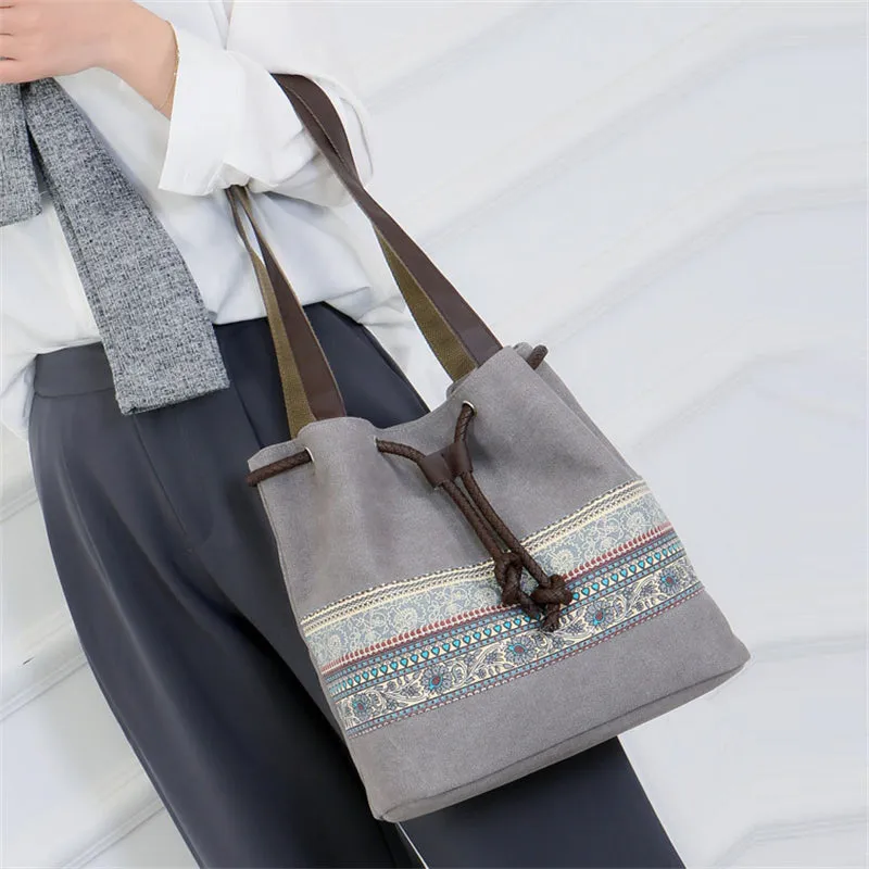 Ladies Fashion Boho Style Canvas Handbags