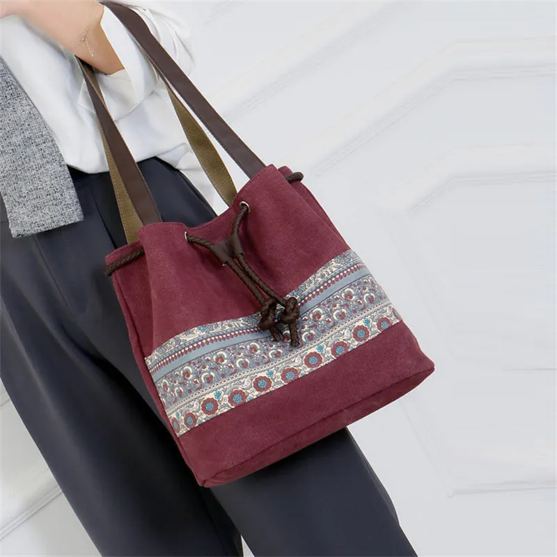 Ladies Fashion Boho Style Canvas Handbags